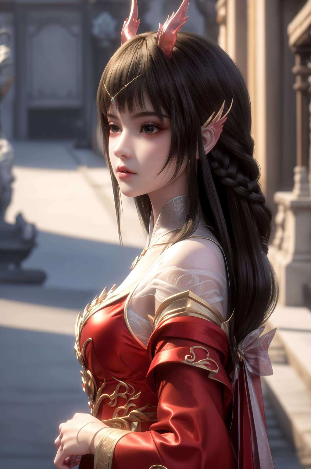 如同画卷般展露着国漫女神的独特韵味不禁沉醉在这份穿越时光的静谧之中