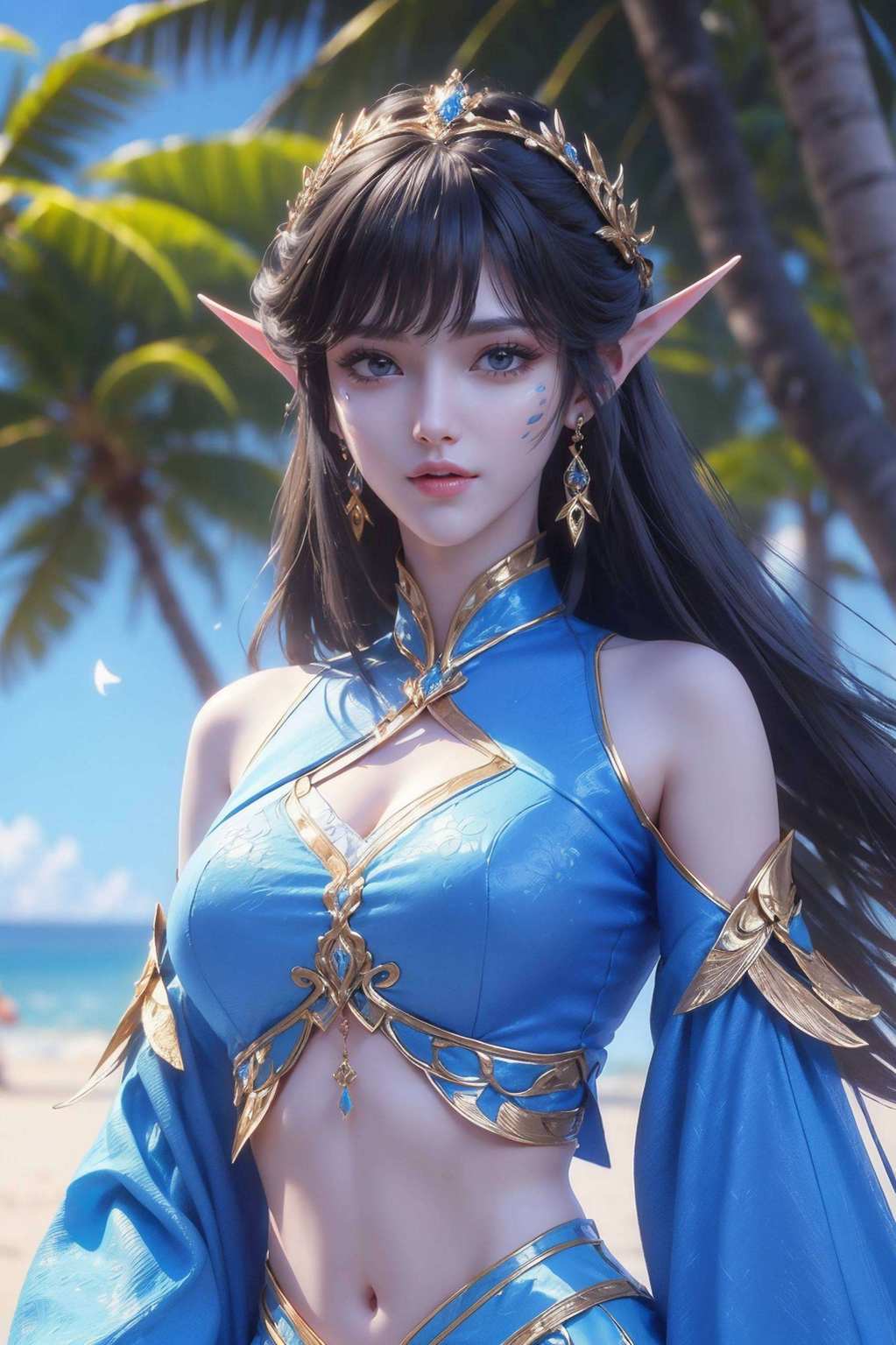 身着五彩斑斓的羽毛嘿