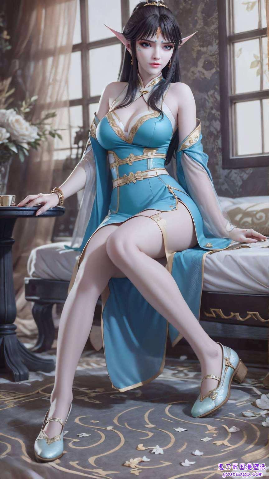这位天妖凰族的绝世美女漫步在斗破苍穹的世界里