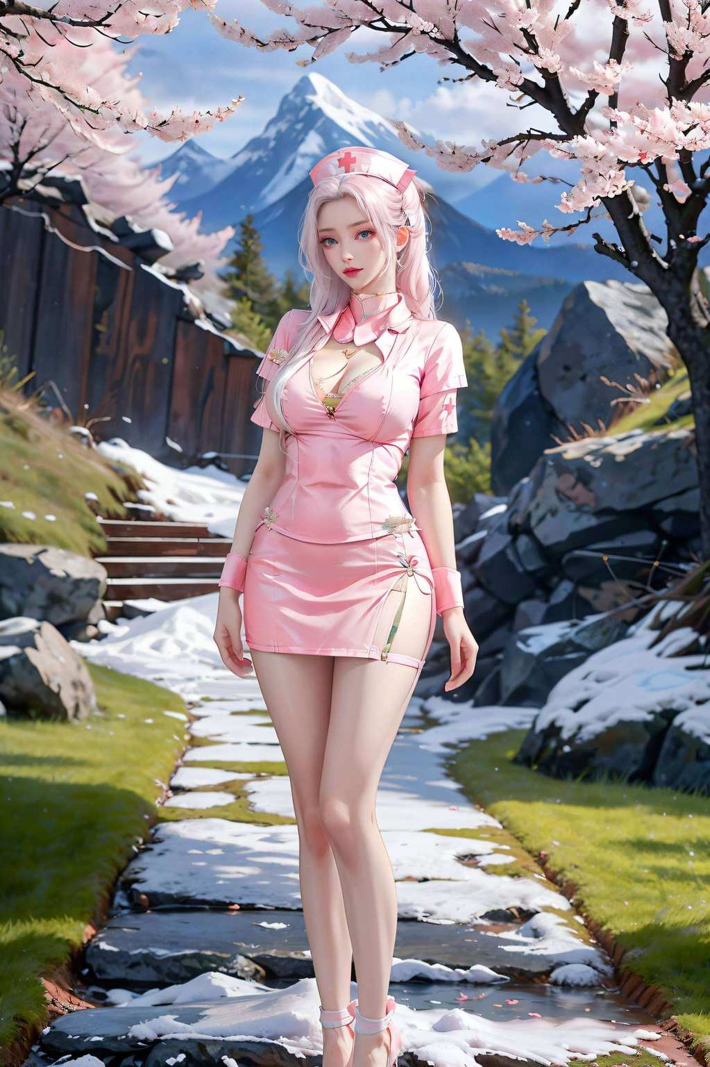 画中美女眉目如画