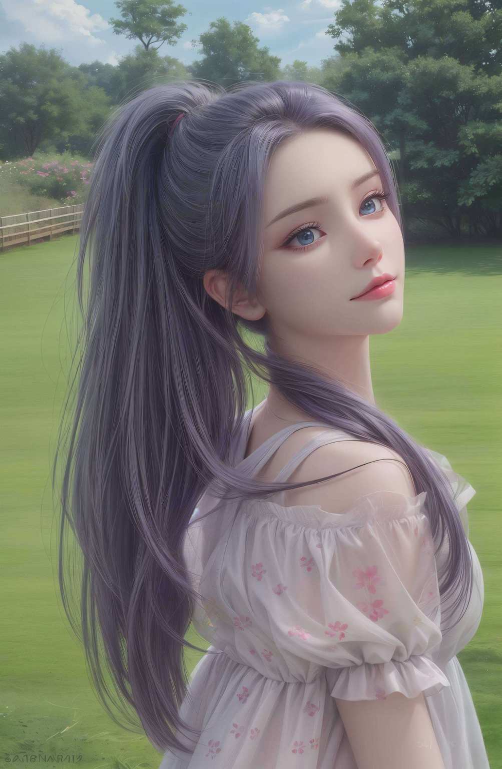用线条和色彩编织梦想她的照片壁纸教程