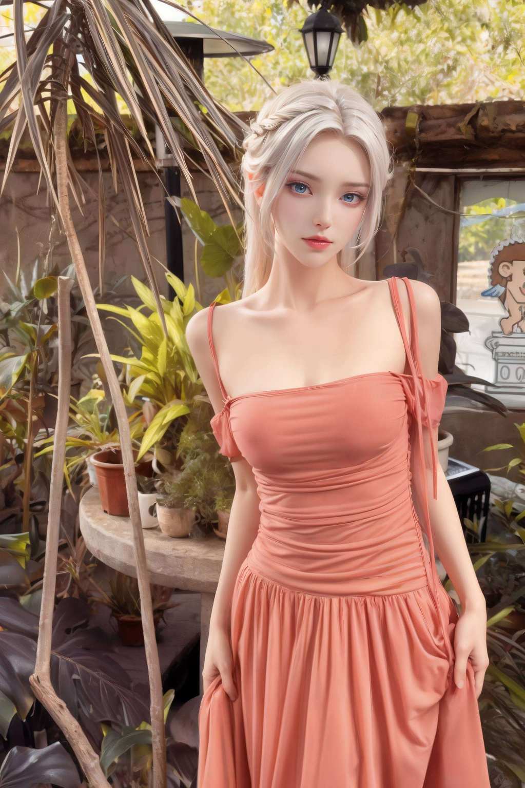 一颦一笑间她犹如一朵盛开的花朵