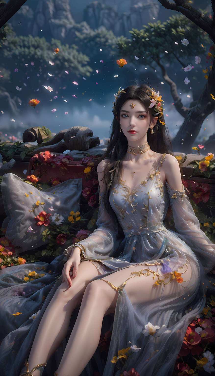 彩鳞的绚丽这壁纸简直绝了！融合了国漫斗破苍穹中的无尽火域彩鳞
