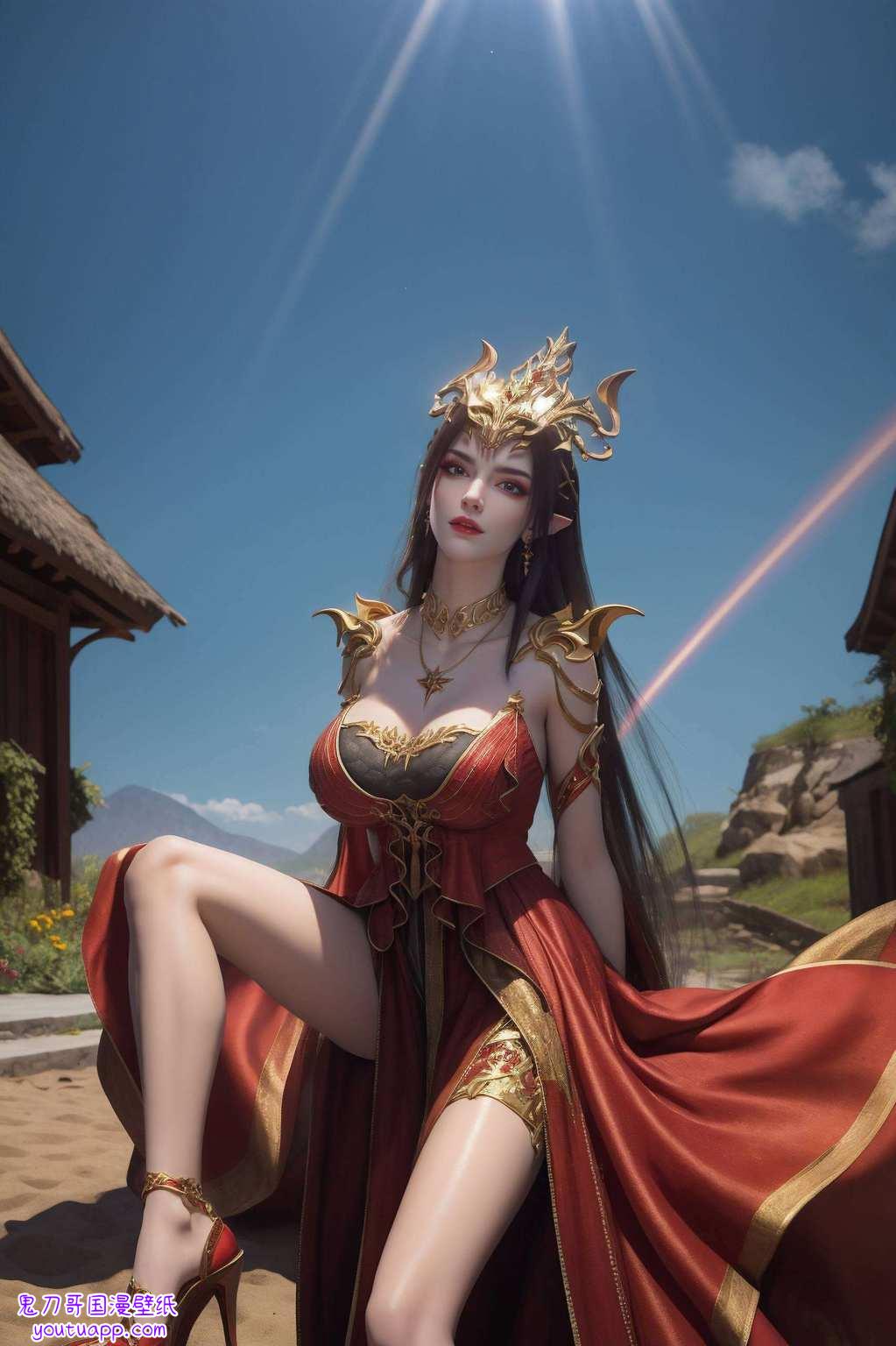 在绚烂的彩鳞壁纸间国漫女神的代名词