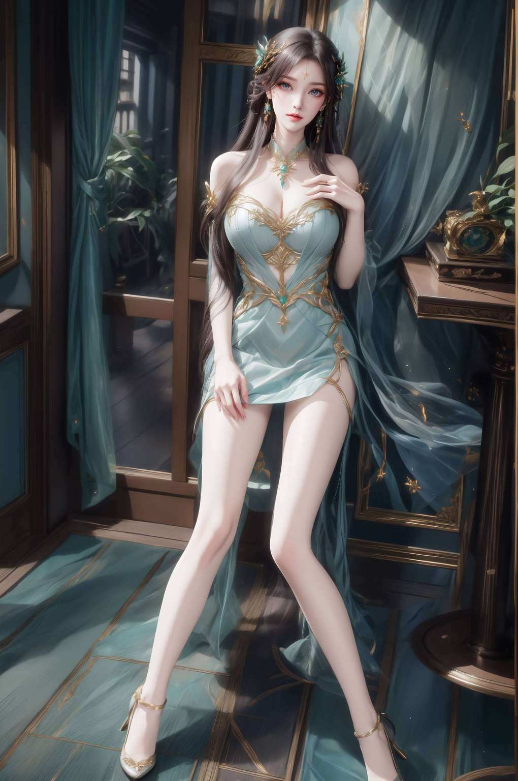 望着她那如画壁纸仿佛能感受到那份穿越玄幻世界的独特韵味
