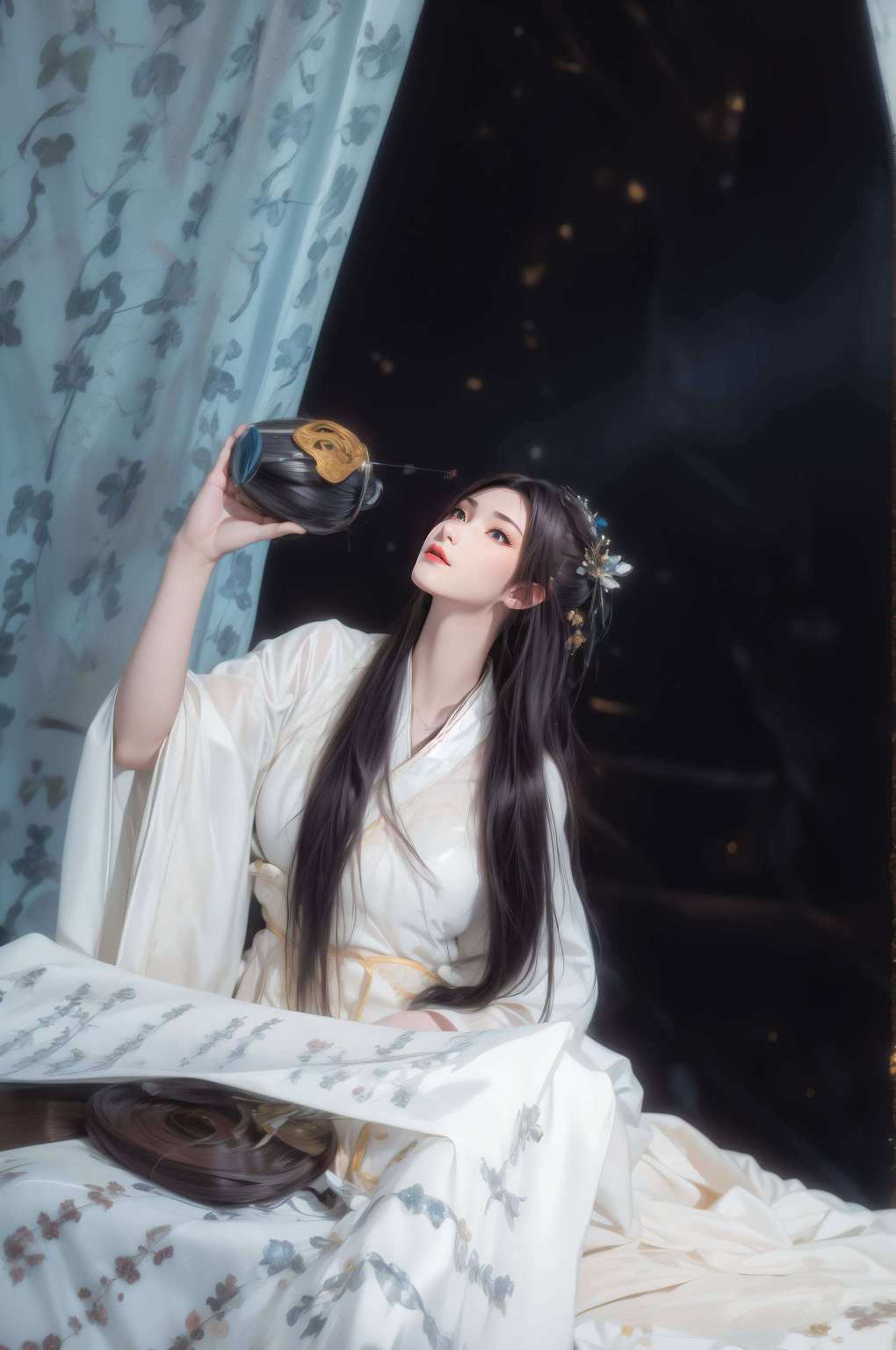 她的身影在壁纸间流转在纷繁的玄幻世界中