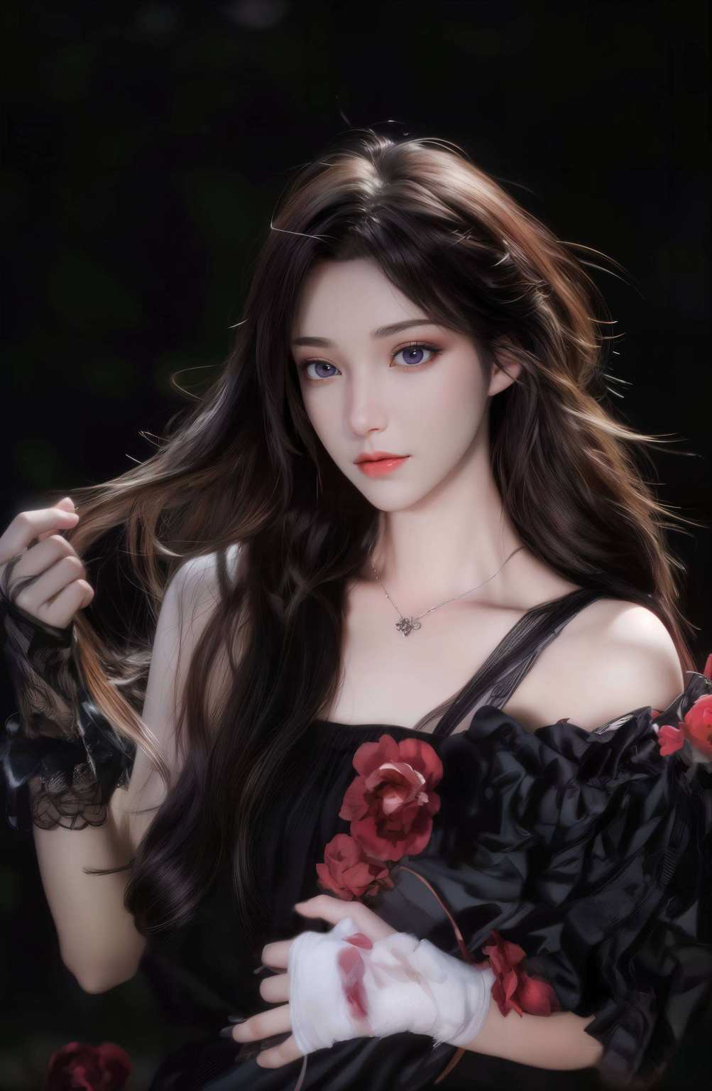 她不仅美就像云韵手机壁纸一样