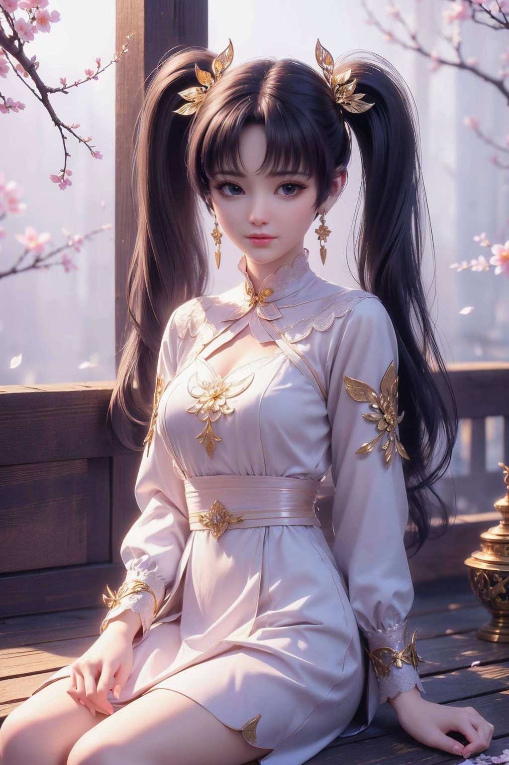 国漫美女映屏紫妍坐圆环
