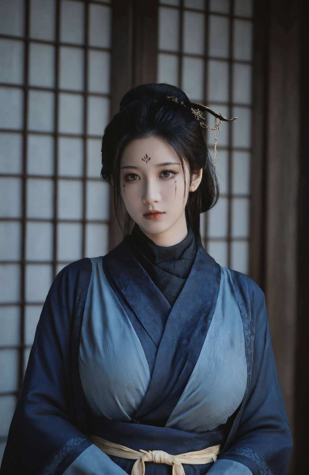 四妹轻舞国漫之美跃然墙上