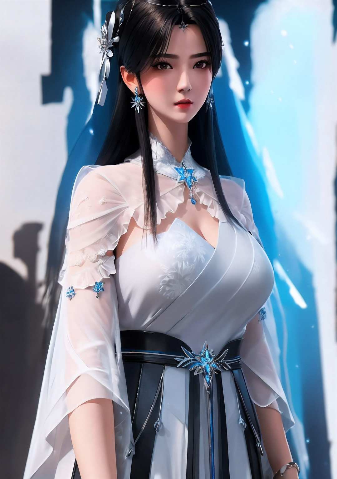 宛若从玄幻世界里走出的仙子倾月无敌”！在这艺术的壁纸世界里