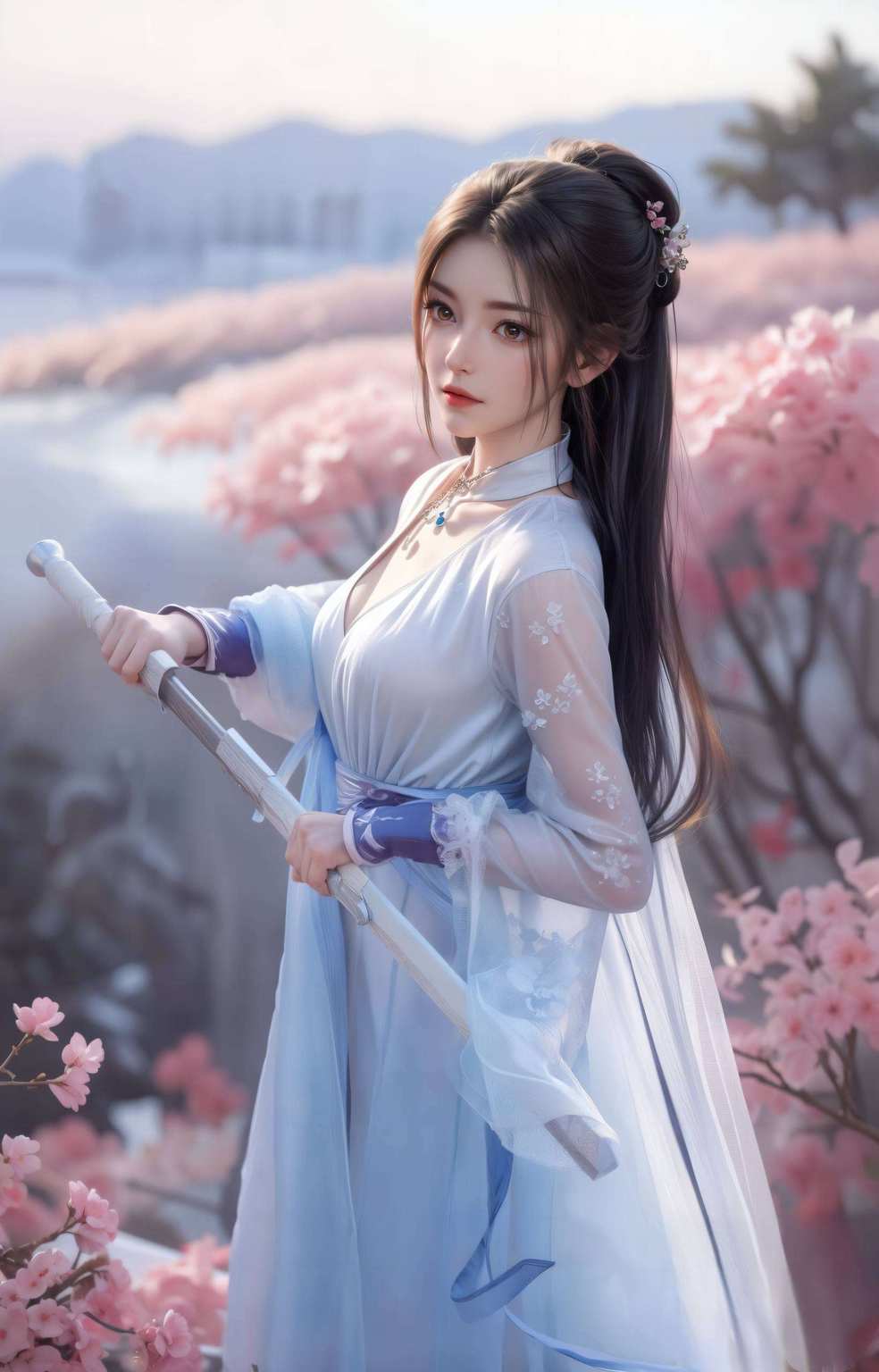 仿佛从玄幻世界走出的仙子那眼神里的坚定