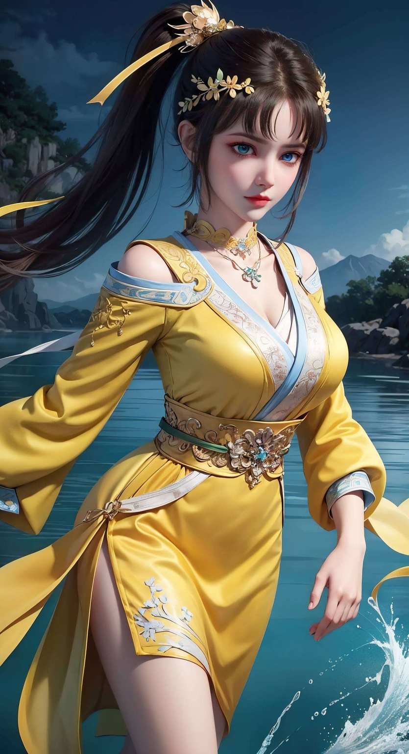 她优雅的身影正等着与你来一场视觉盛宴眼神深邃如夜