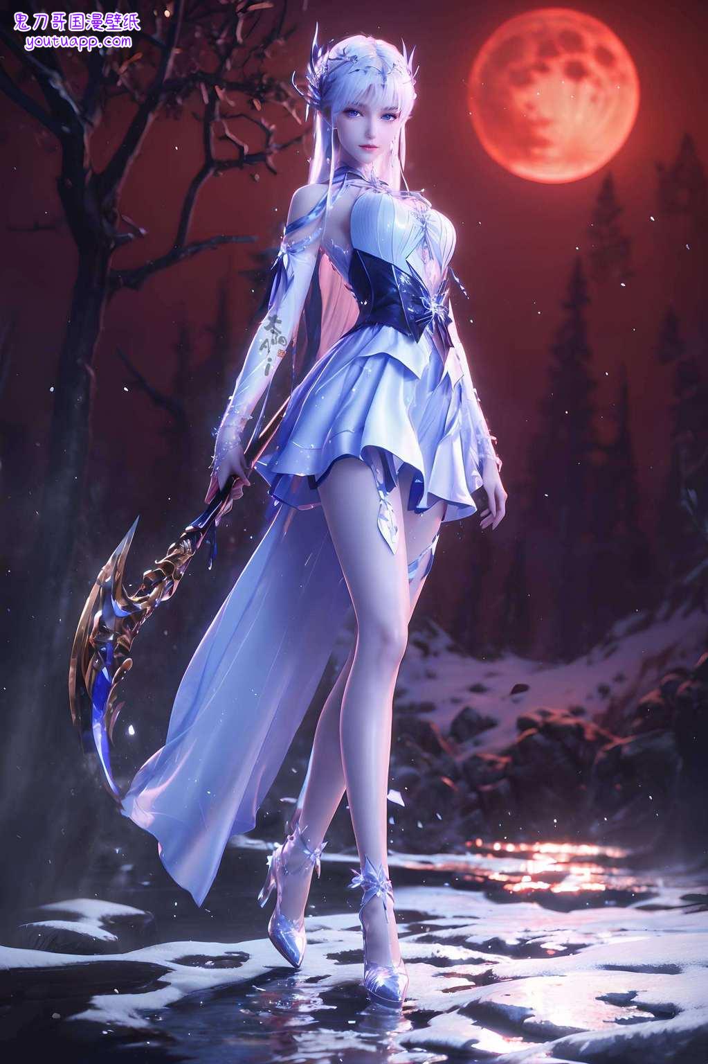 那就是个能 hold 住全场的玄幻女神！嘻嘻她就是《神印王座》里的圣采儿！这位小姐姐不仅是静态壁纸里的高清竖屏美人