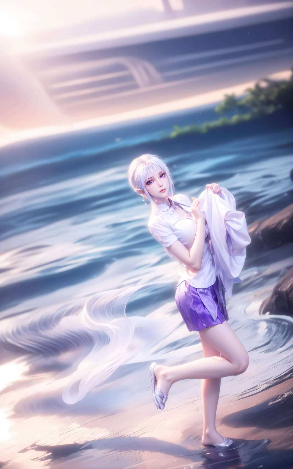 她的美就像是从神印王座中走出的画卷
