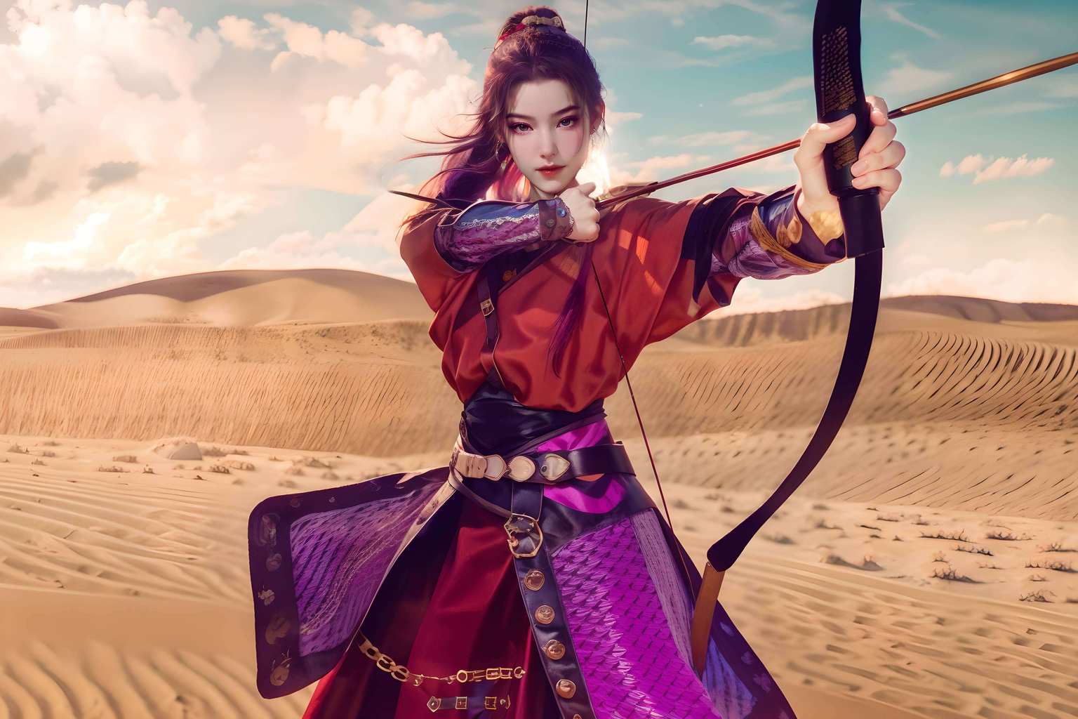 简直让人一见倾心这款AIGC游戏壁纸可真是让人眼前一亮！师兄云霄仙子的风采