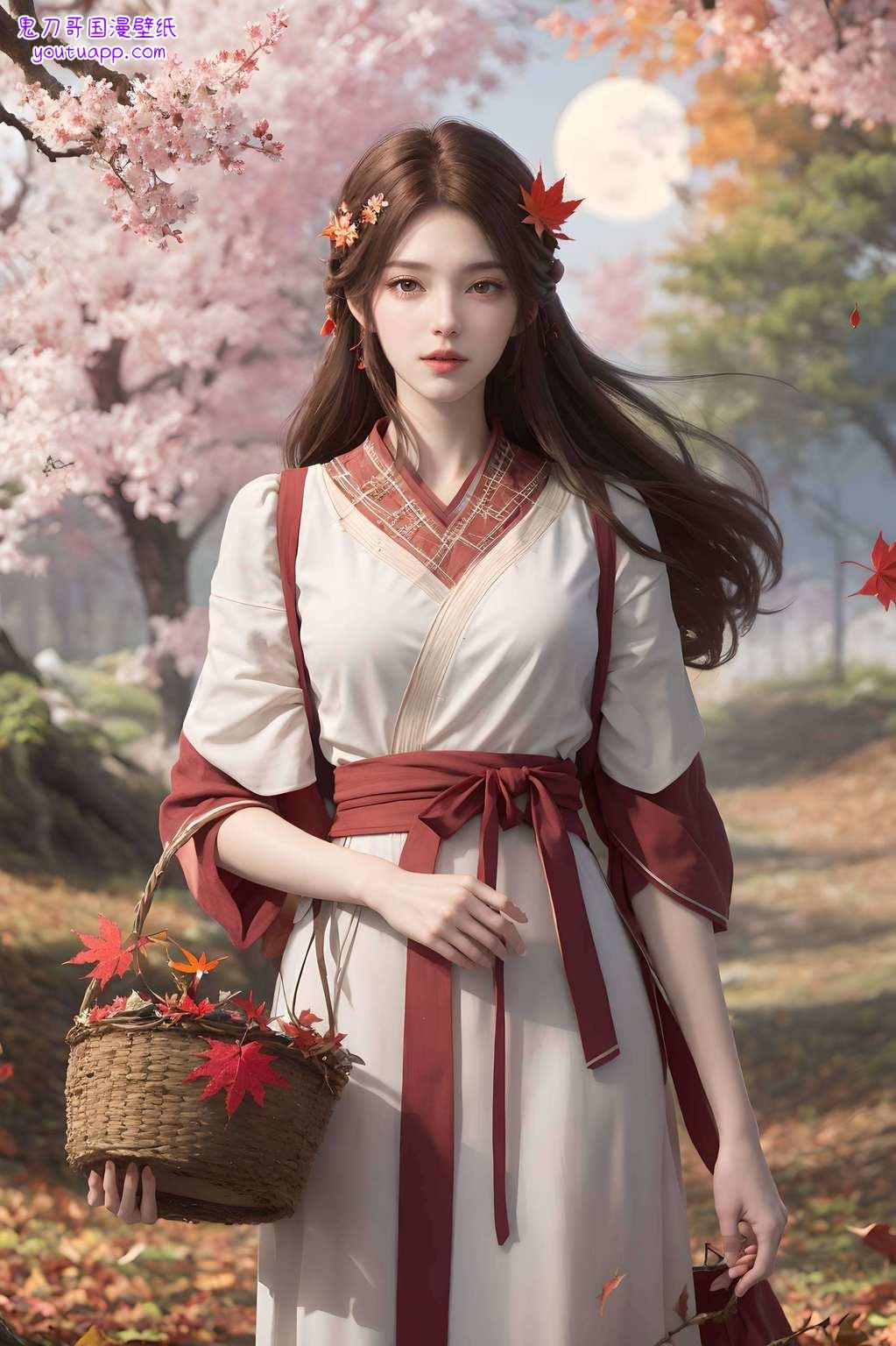 这款融合了国漫美女与玄幻元素的高清壁纸嘿