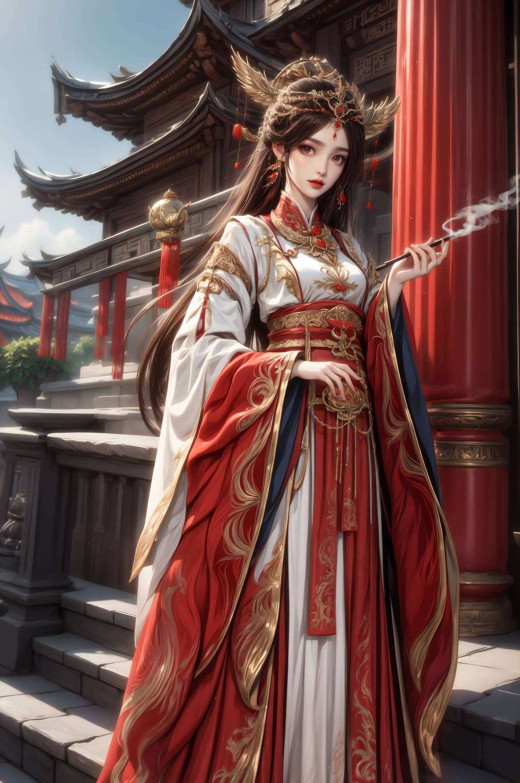 她站在屋顶之上更是玄幻世界中的传奇