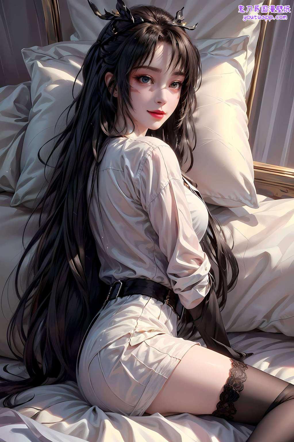 嘿把这位狐仙美女设置为iPad壁纸