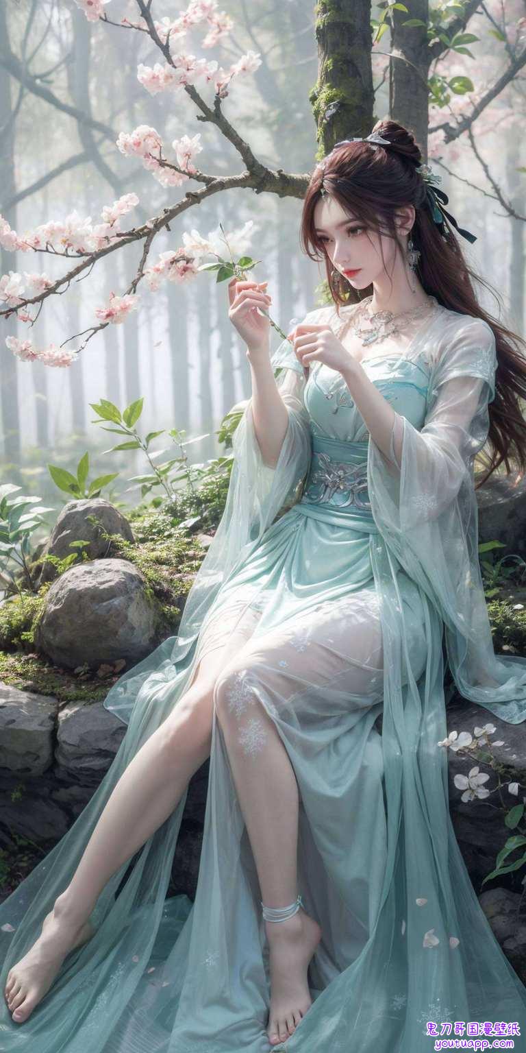 她的壁纸都如同壁画中走出的仙子