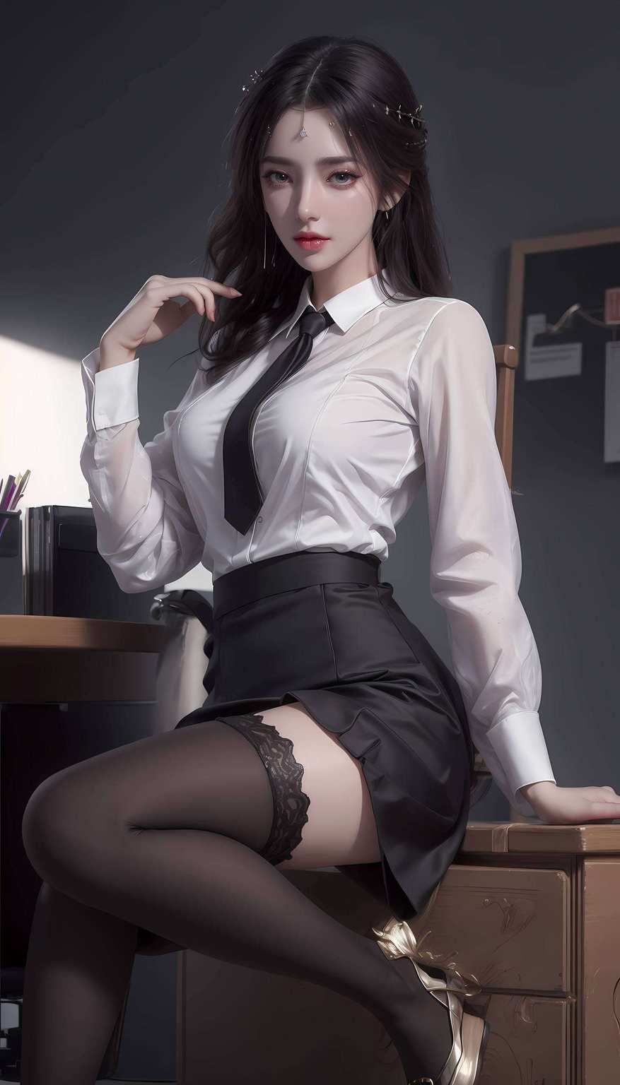 国漫美女彰神域昊石凝神绘美图