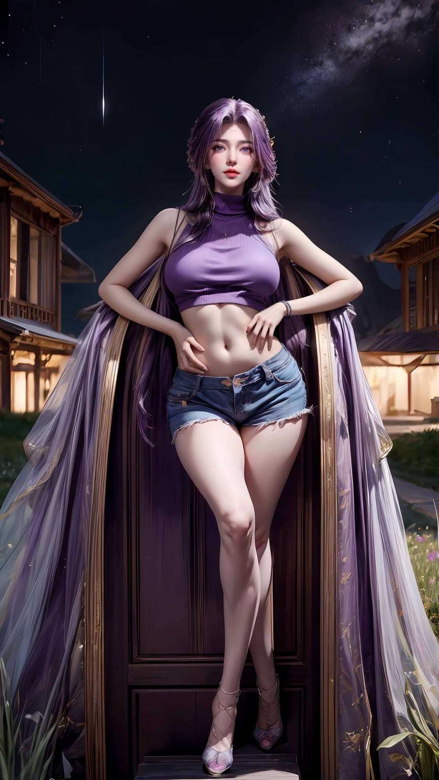 简直是从完美世界穿越过来的！谁让她是国漫壁纸界的扛把子呢她还带着一丝玄幻的气息
