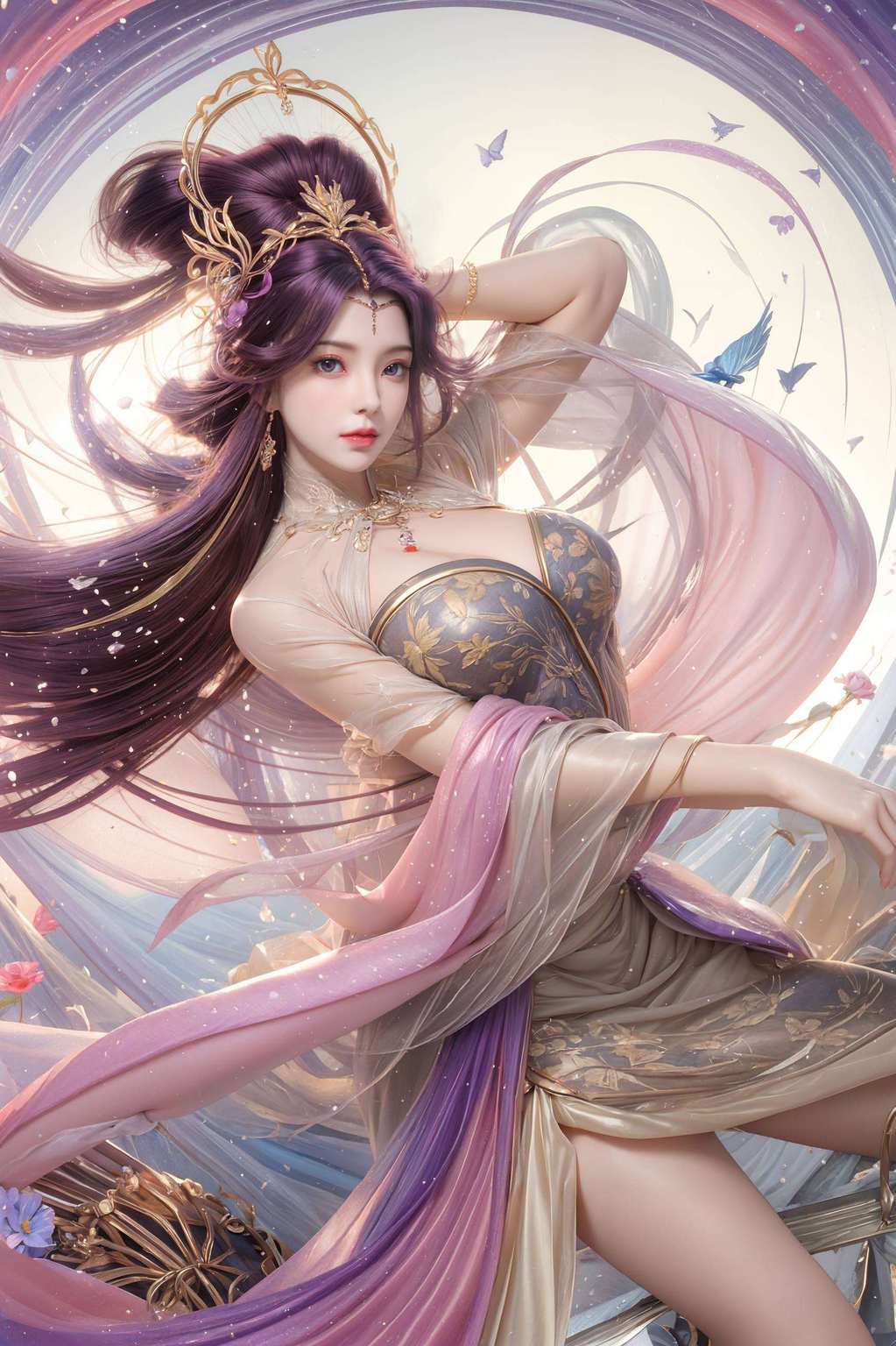 她的身影仿佛穿越次元尽在云曦！她是完美世界的瑰丽女神