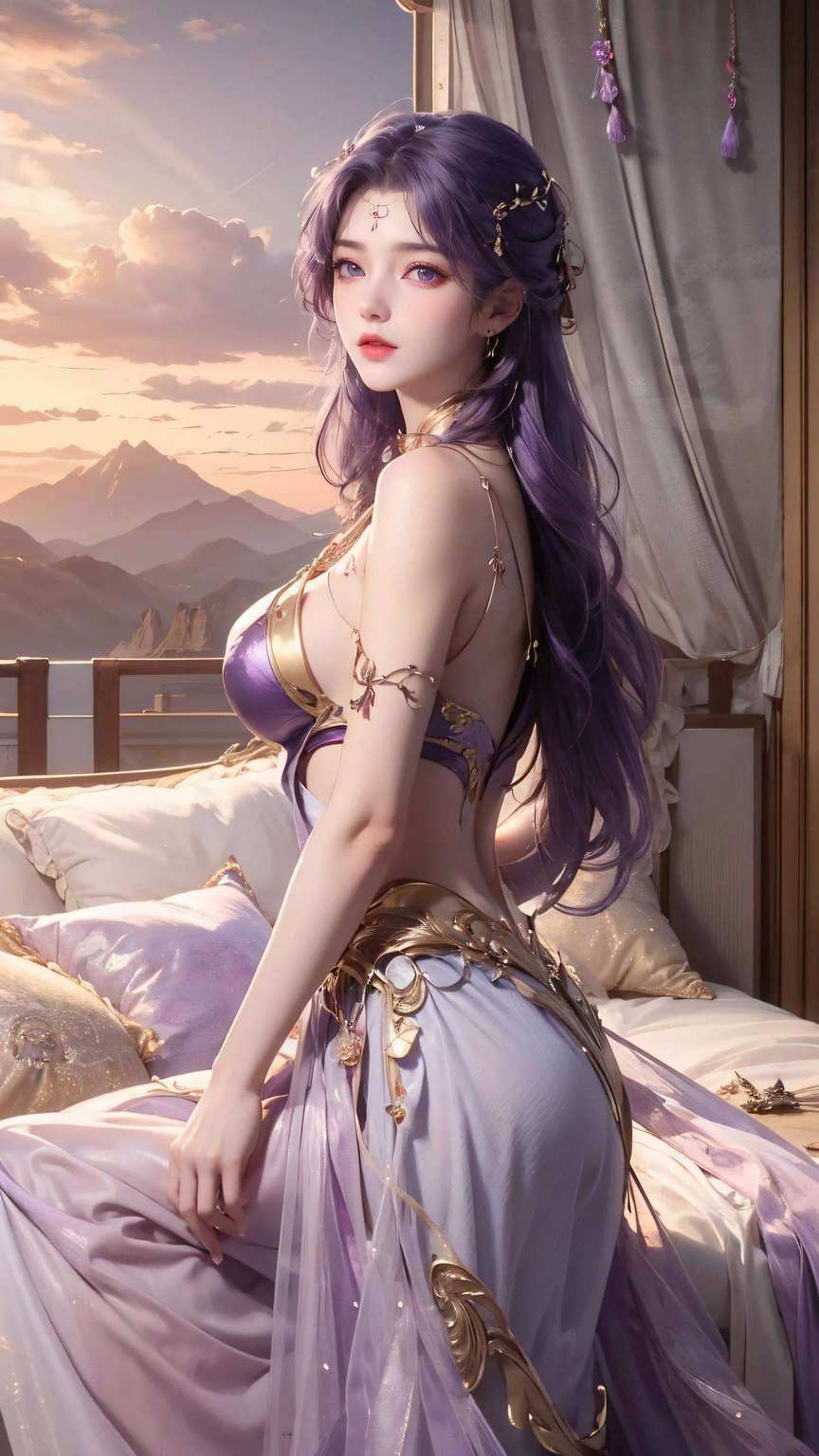 她的壁纸如同梦幻画卷