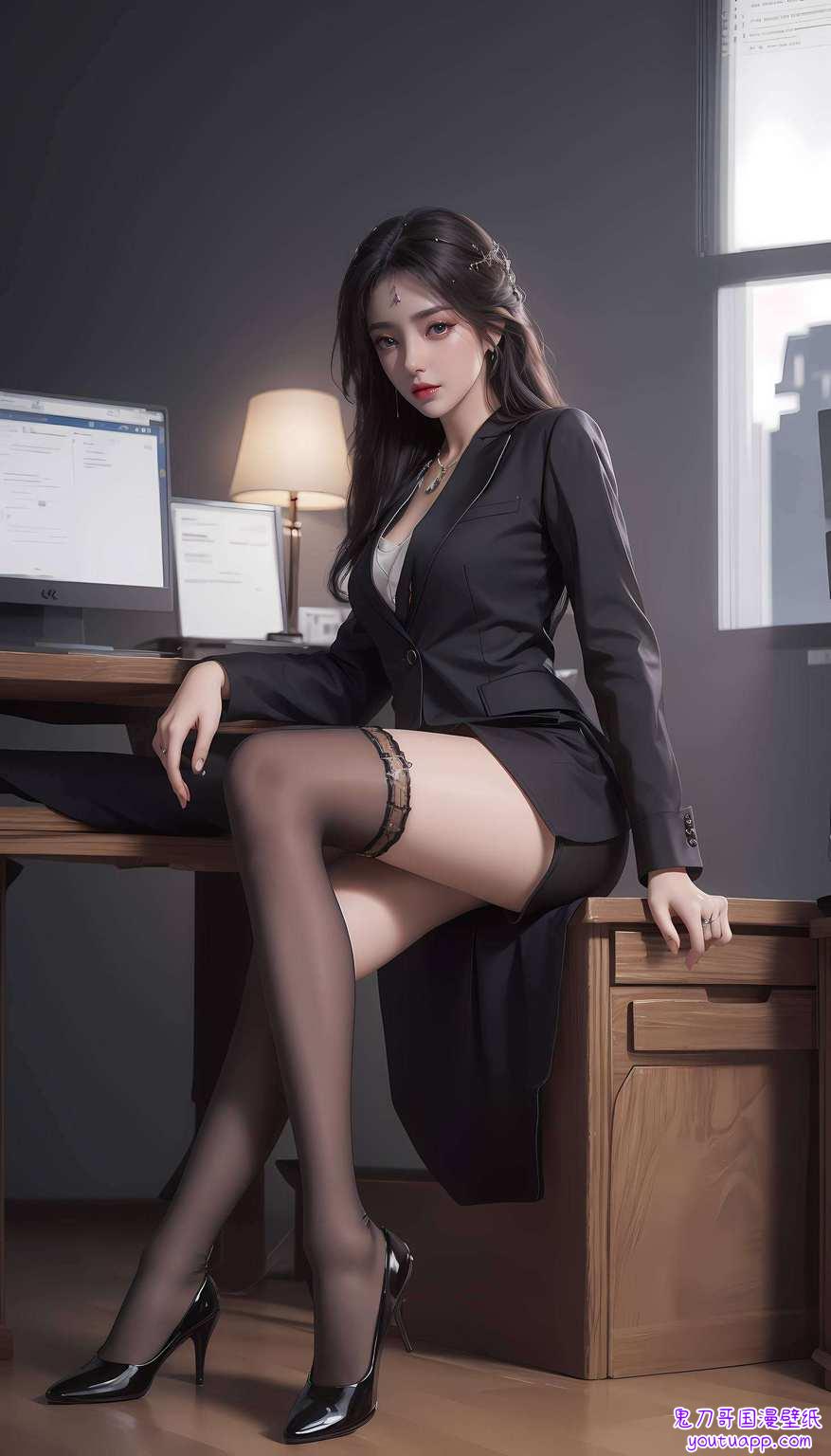 这款壁纸就像是玄幻世界里的梦幻画卷嘿