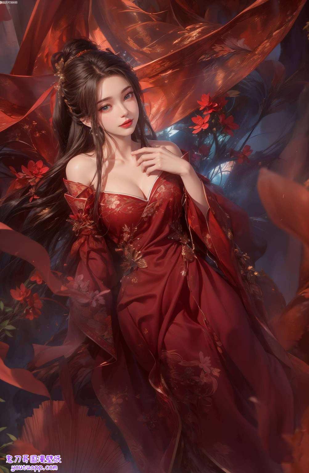 国漫女神的魅力尽显无疑李慕婉的倩影跃然墙上