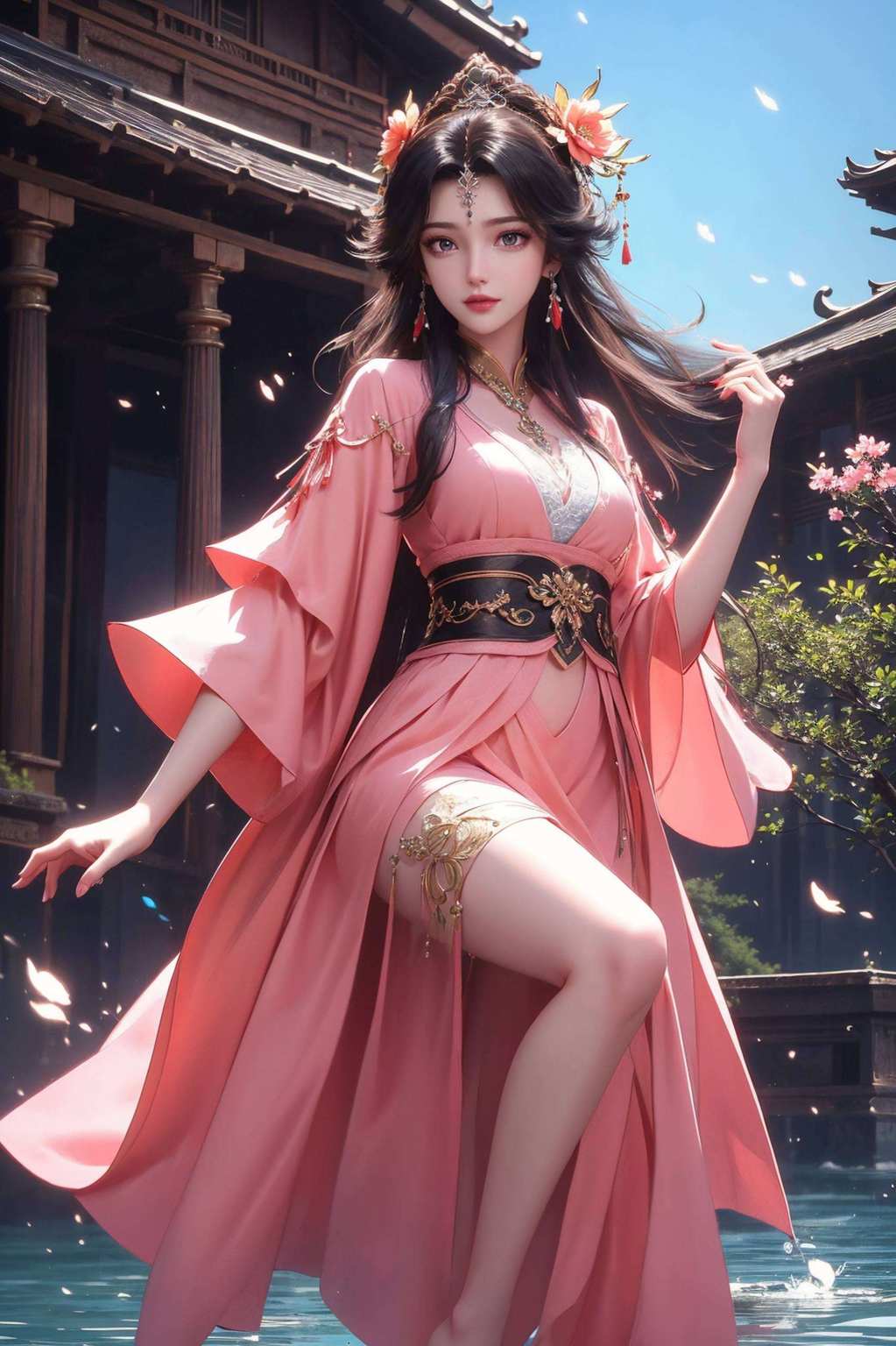 这位国漫界的女神犹如置身仙境