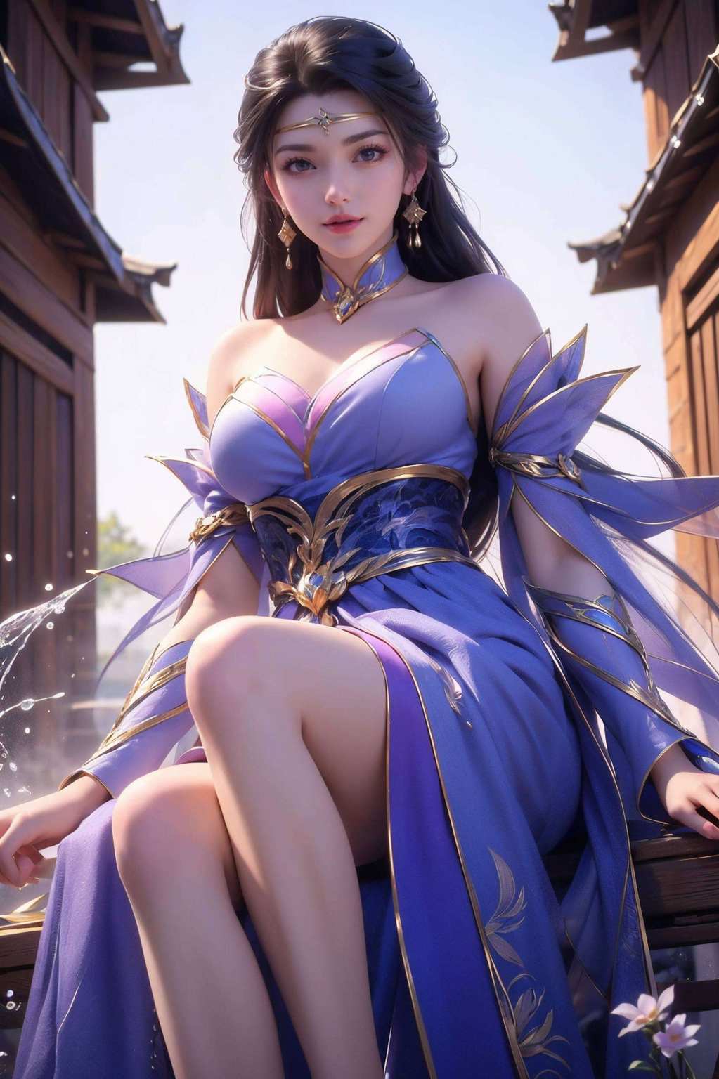她是《仙武传》中的绝世美女犹如壁画中的仙子
