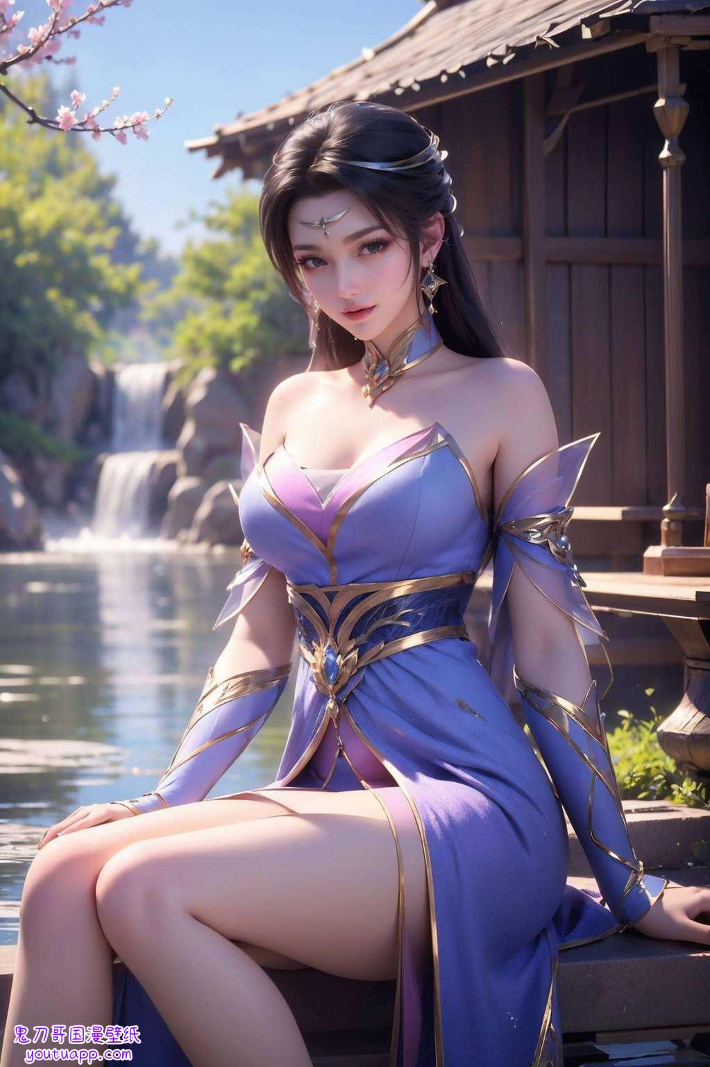 各位动漫迷们让你的苹果手机瞬间变身仙侠世界！这款壁纸是以仙武传中的女神楚灵玉为主角