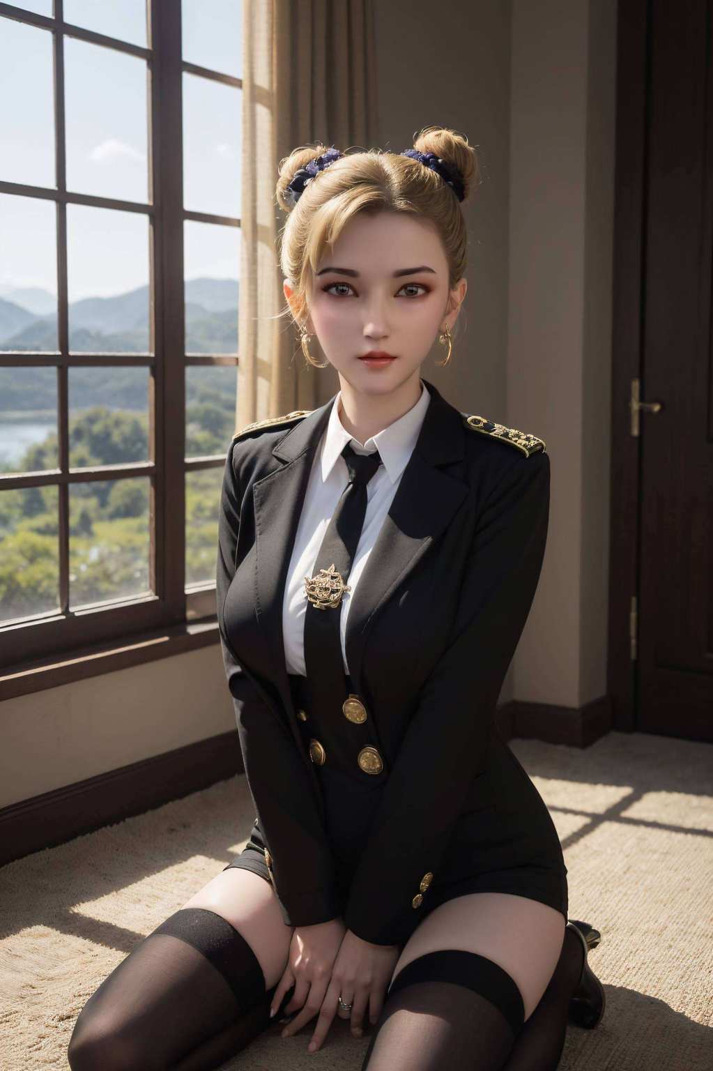 透过它她的眼神里藏着深深的思绪