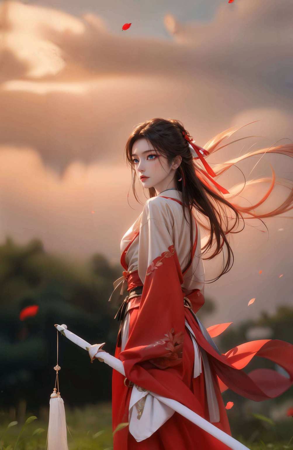 动漫美女的灵动元龙蔷薇高清动态壁纸