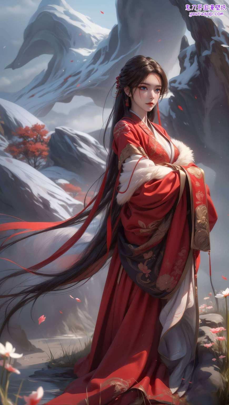 蔷薇绽放玄幻意境