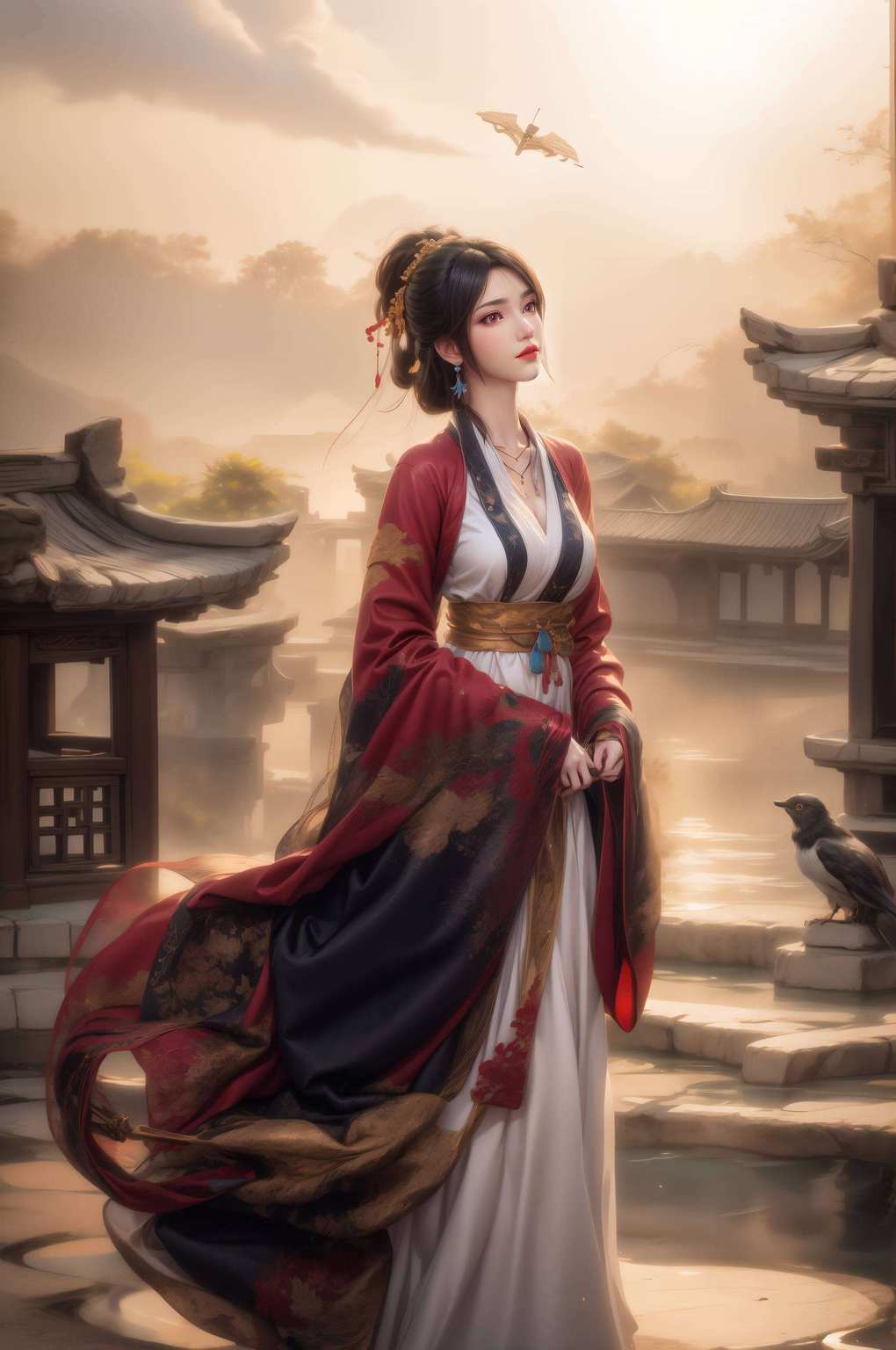 夭夭女神侧脸杀元尊英姿飒爽