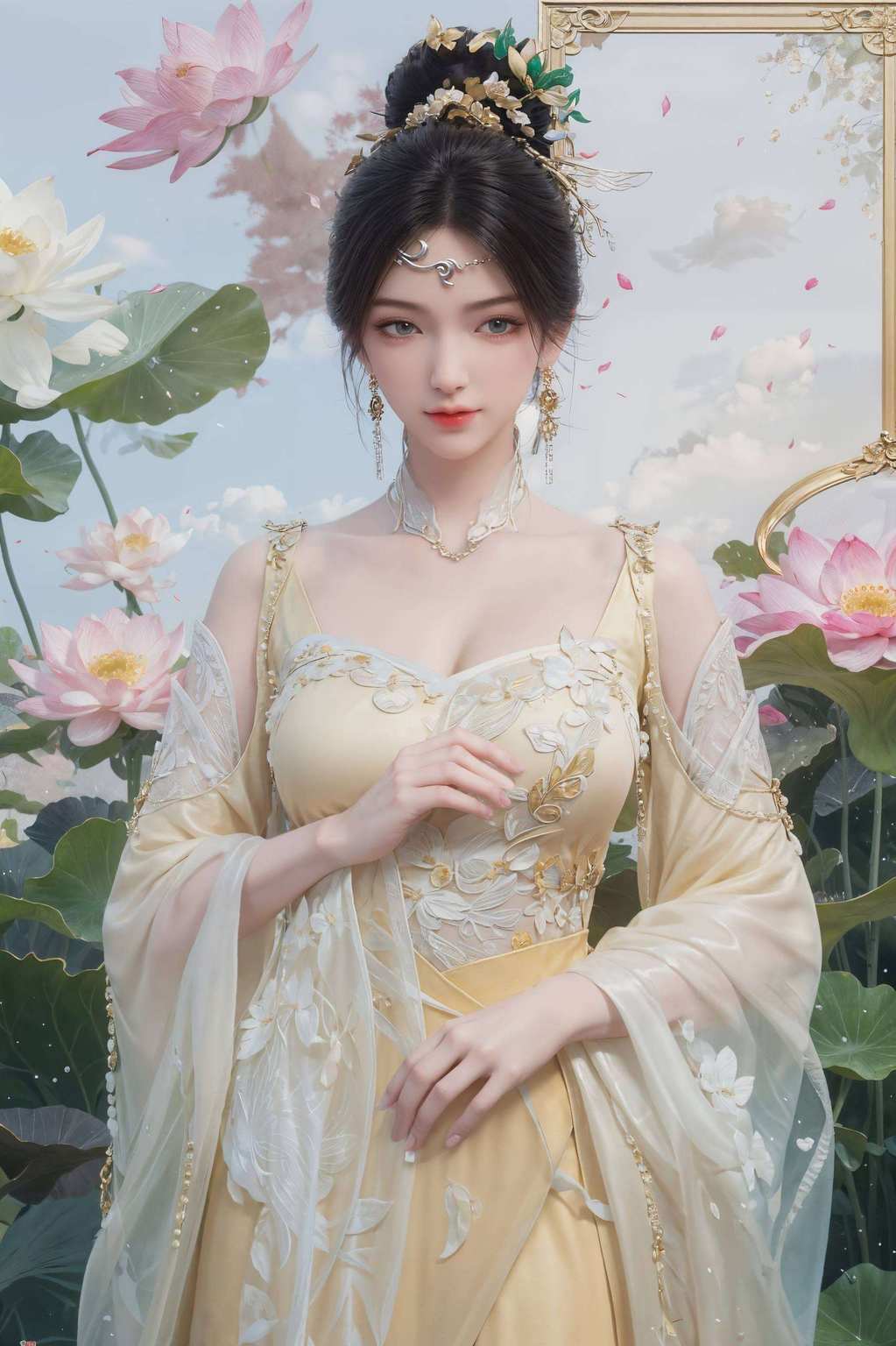 其姿容娇美宛若仙子临凡