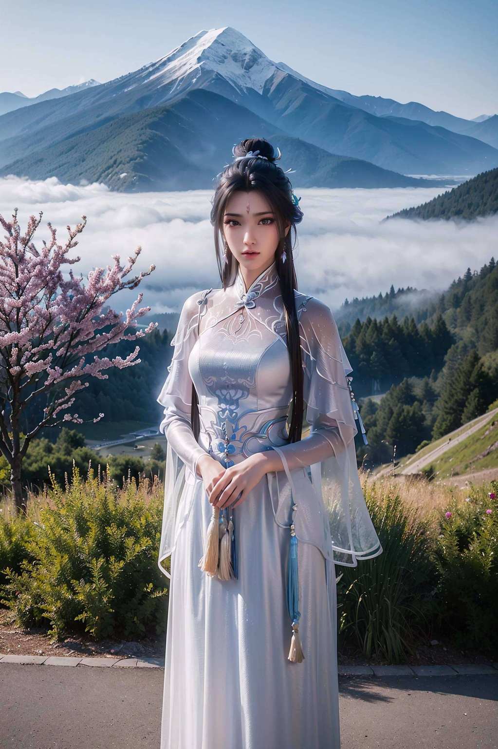 陆雪琪如一朵清丽的白莲不仅是动漫美女的象征