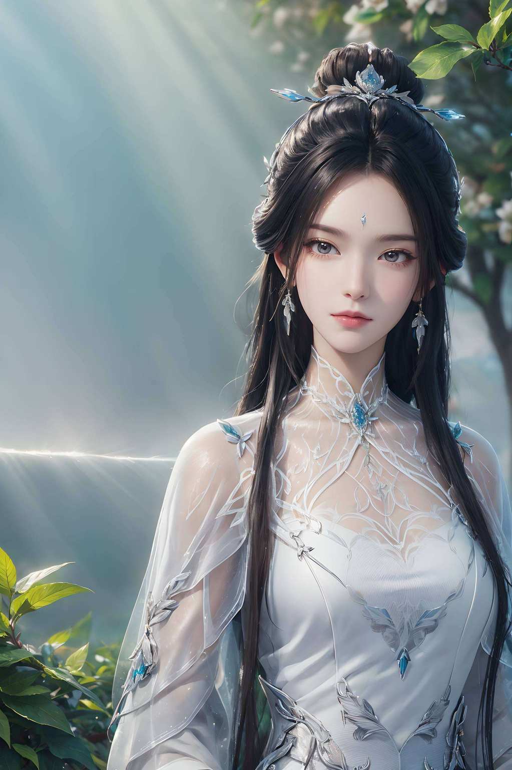 宛如画卷中的仙子一张张精美的陆雪琪AI绘画壁纸