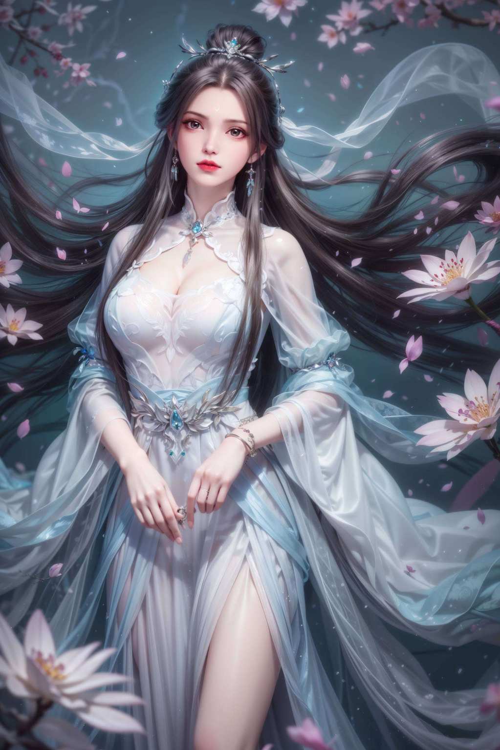 冰山美人一袭白衣