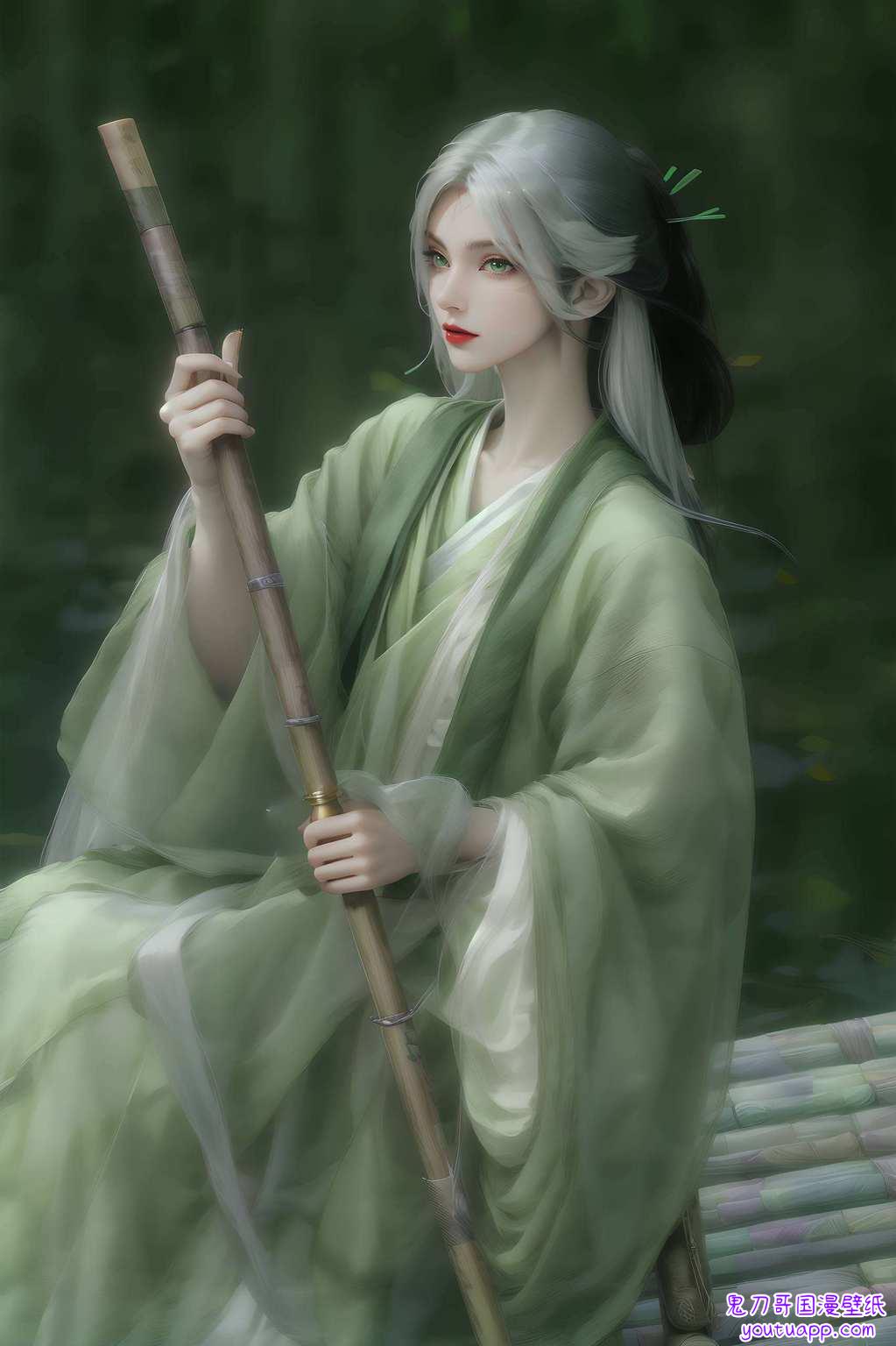 动漫美女映屏壁纸间映国漫女神