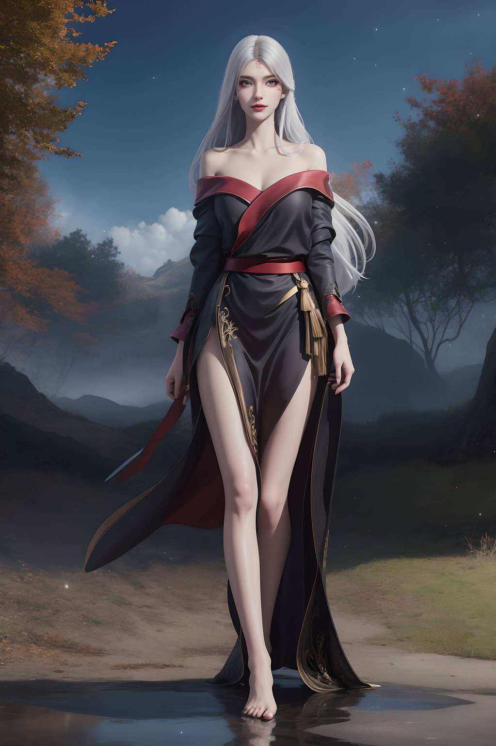 小白翩翩舞剑来动漫美女争艳